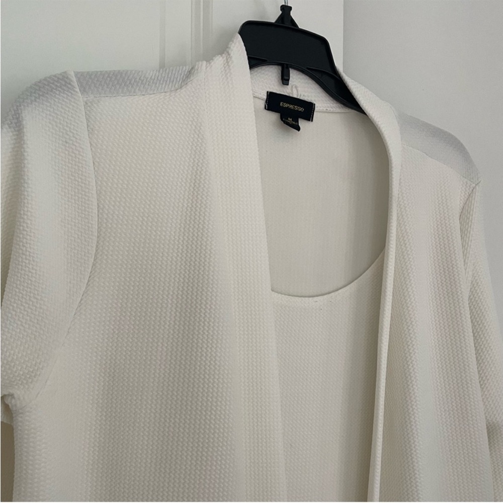 Espresso White Layered Special Occasion Dress Size M - Picture 8 of 10